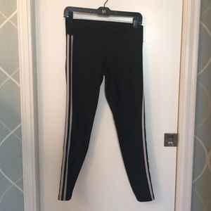 Black adidas classic striped leggings size medium